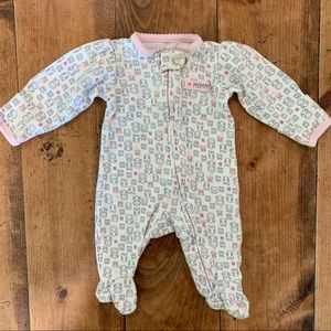 ⭐️ 3/$12 White and Pink Owl Newborn Sleeper